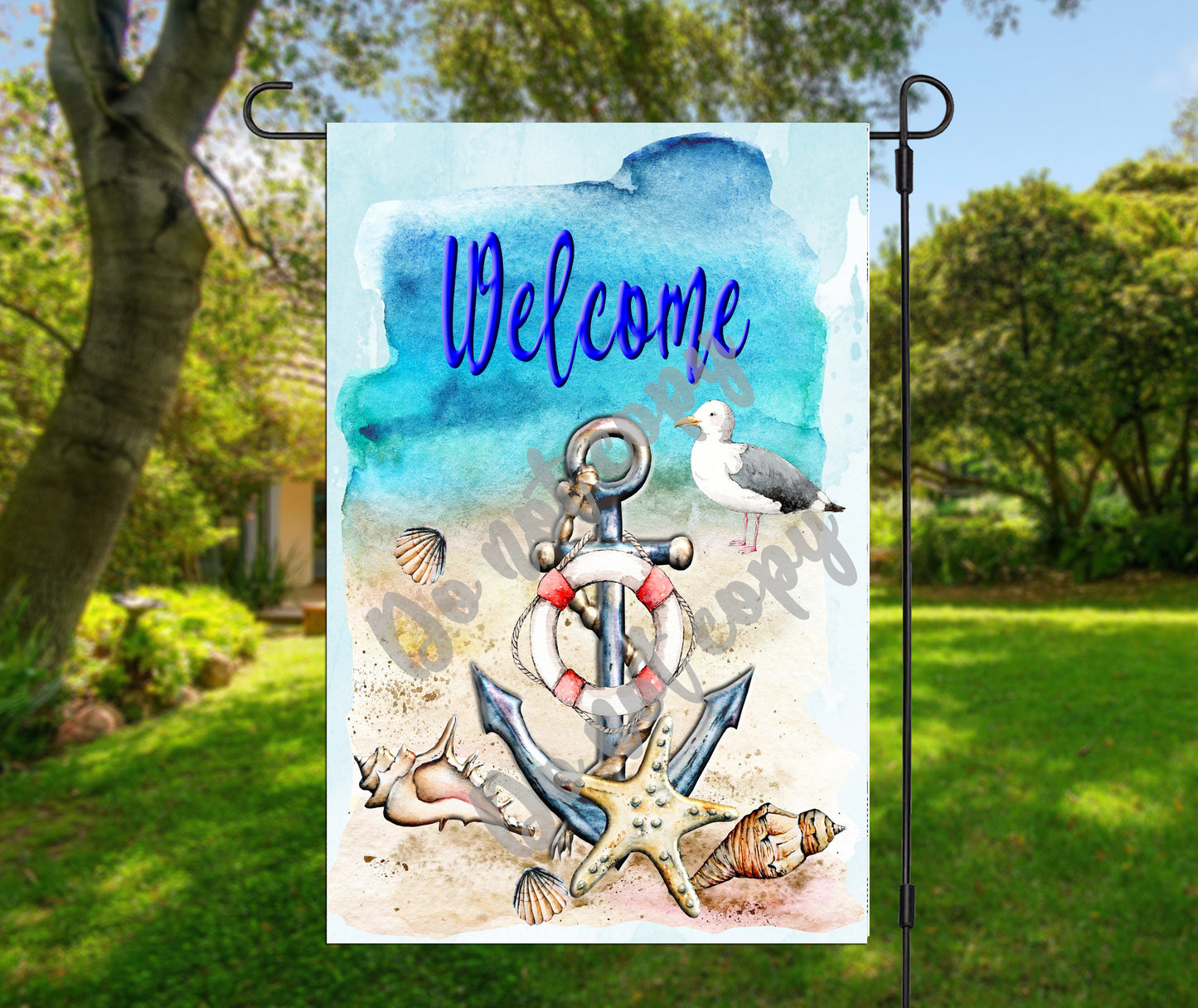 Garden Flag - Beach & Anchor theme