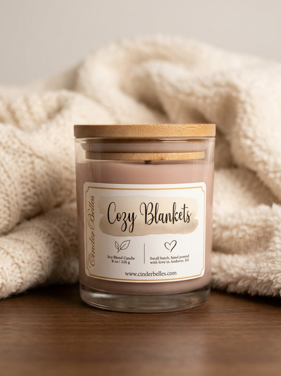 8 oz candle - Cozy Blankets