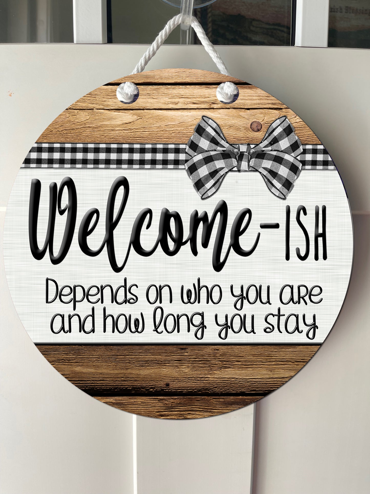 12" door hanger - Welcome - ish