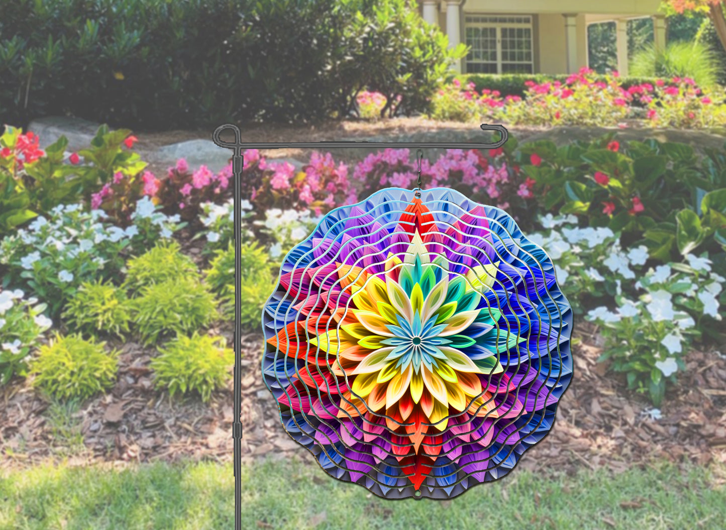 Wind Spinner Colorful Mandala ~ Outdoor decoration