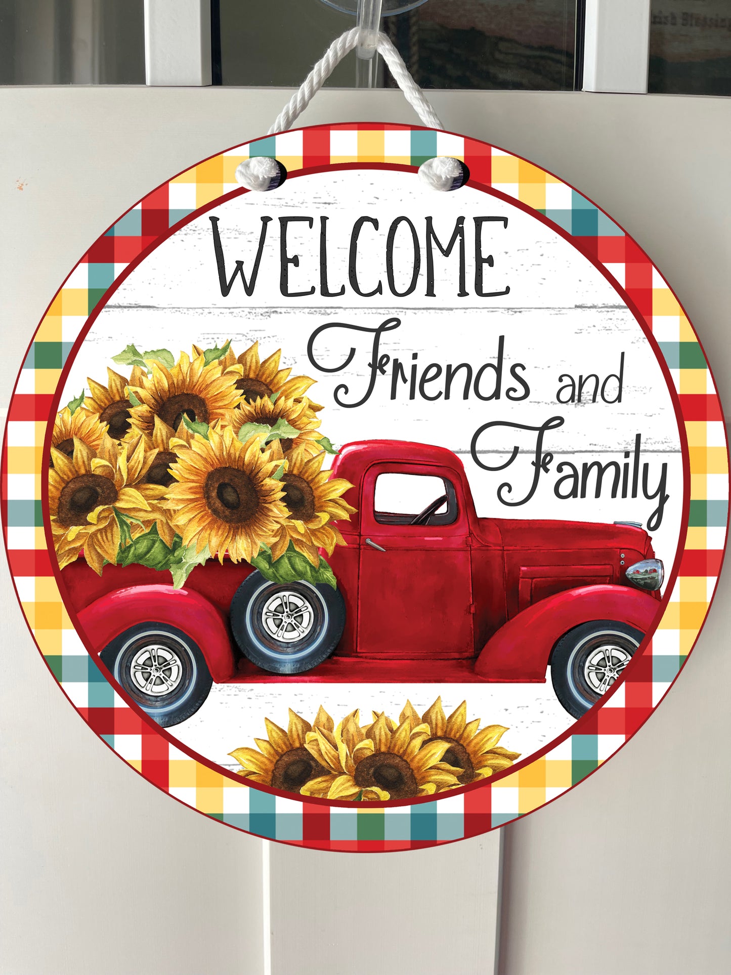 12" door hanger -Summer Truck Welcome