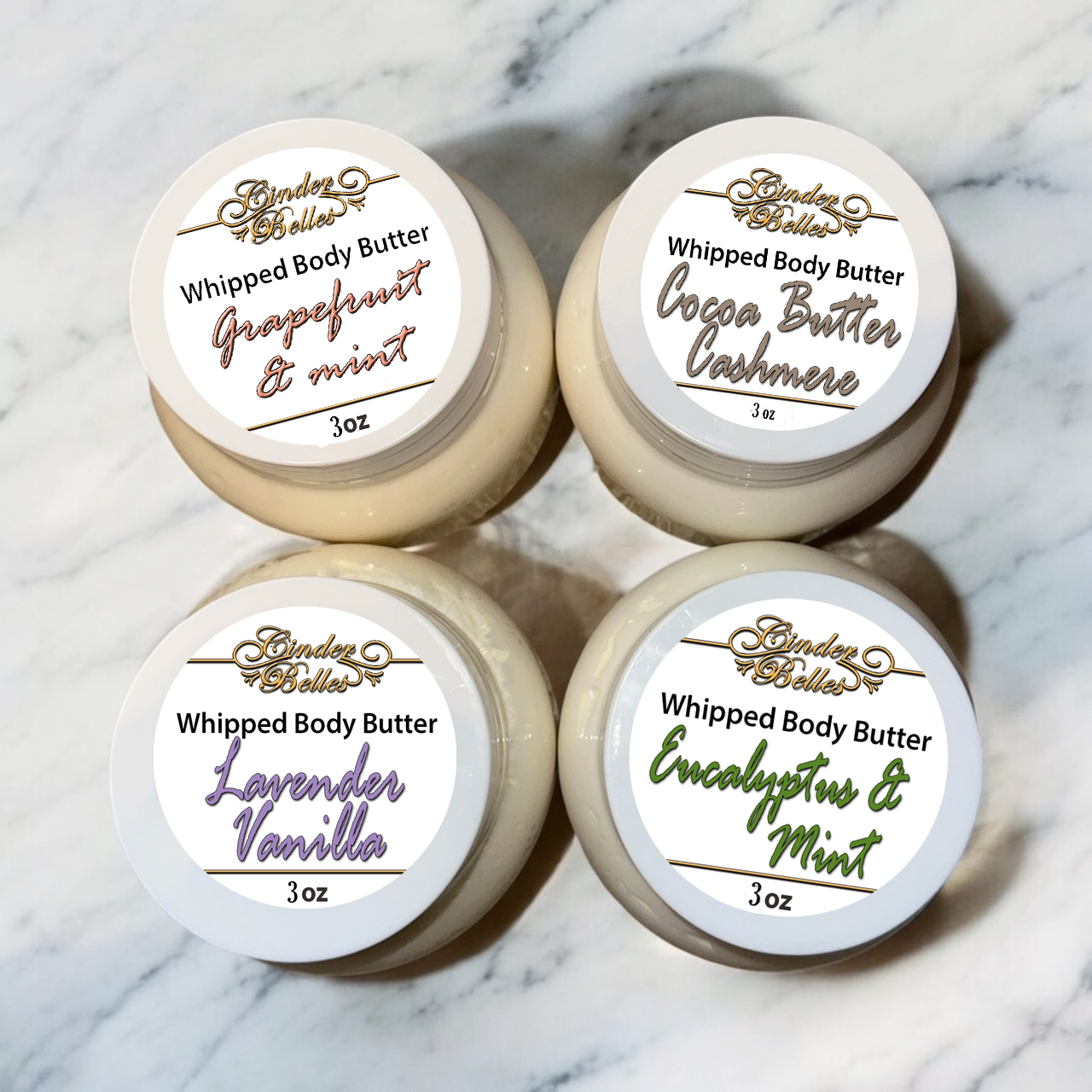 Whipped Body Butter by CinderBelles - Choose from 4 scents 3 oz