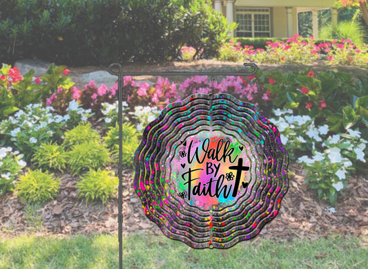Wind Spinner Walk by Faith Colorful Outdoor decoration