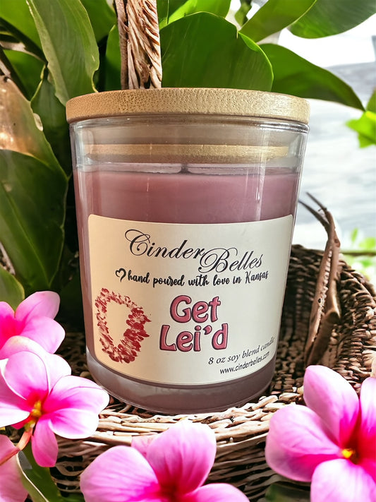 8 oz Candle - Get Lei'd