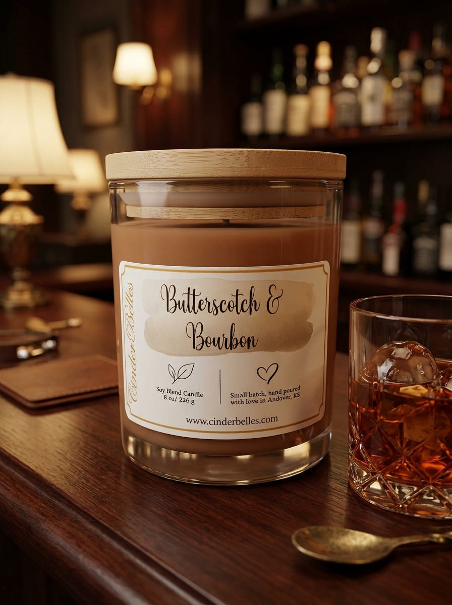 8 oz candle - Butterscotch and Bourbon
