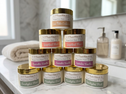 4 oz Whipped Body Butter by CinderBelles - Choose from 4 scents