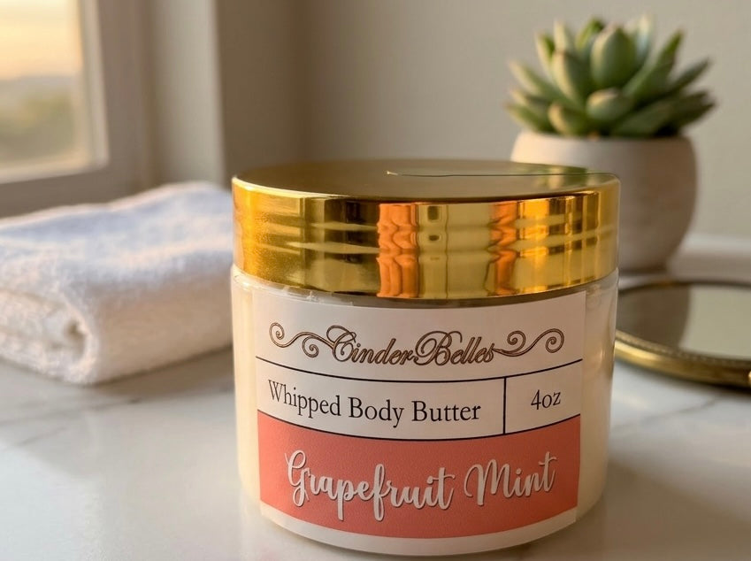 4 oz Whipped Body Butter by CinderBelles - Choose from 4 scents