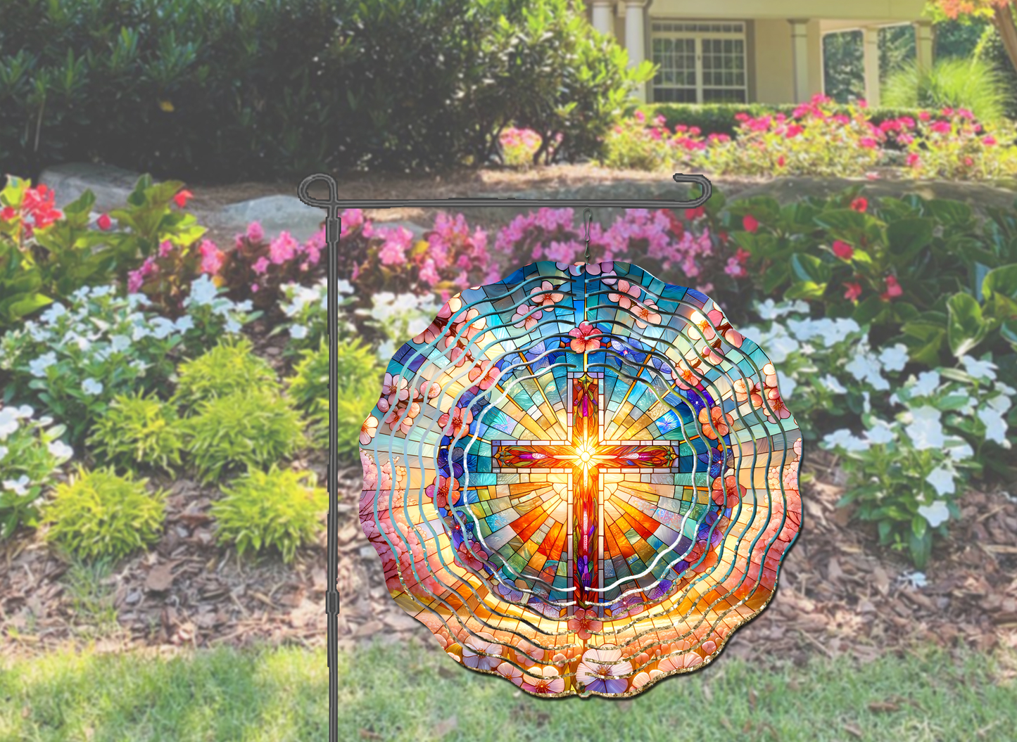 Wind Spinner ~ Cross ~ Outdoor decoration