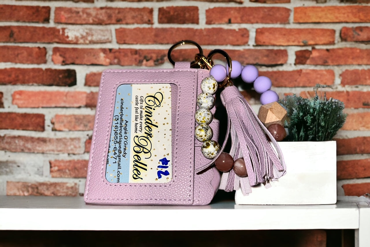 Silicone Bead Wristlet Card Holder