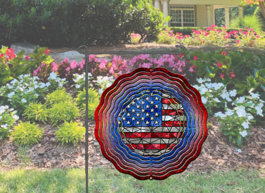Wind Spinner USA Flag themed ~ Outdoor decoration ~ America ~ Patriotic